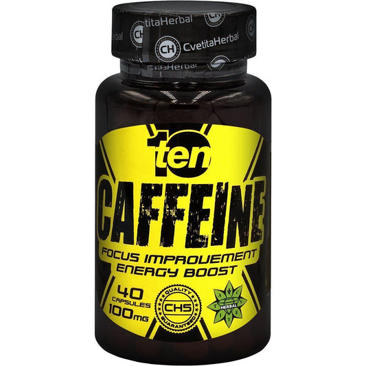 Кофеин - Caffeine 10/ten (40 капсули х 100 mg)