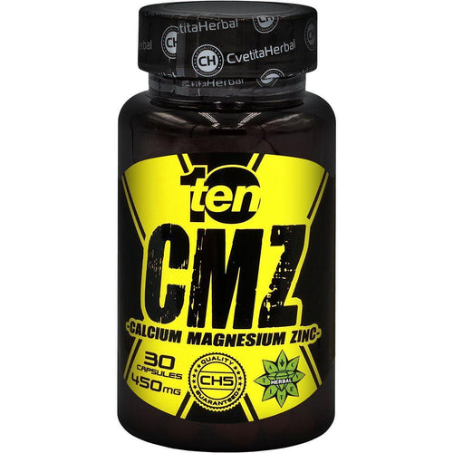 Калций, Магнезий, Цинк - CMZ - 10/ten (30 Капсули х 450 мг)