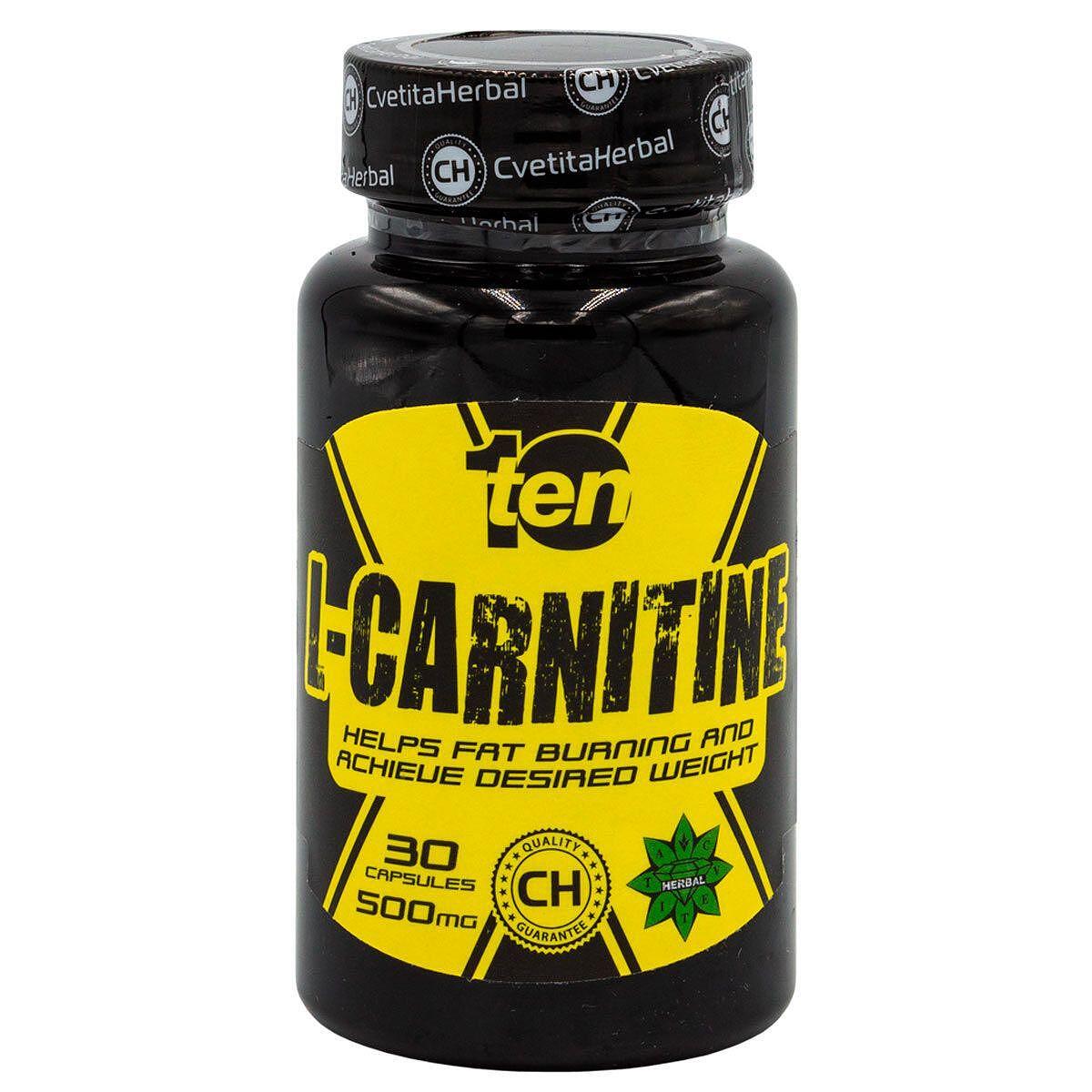 L-Карнитин 10/ten (30 капсули x 500mg)