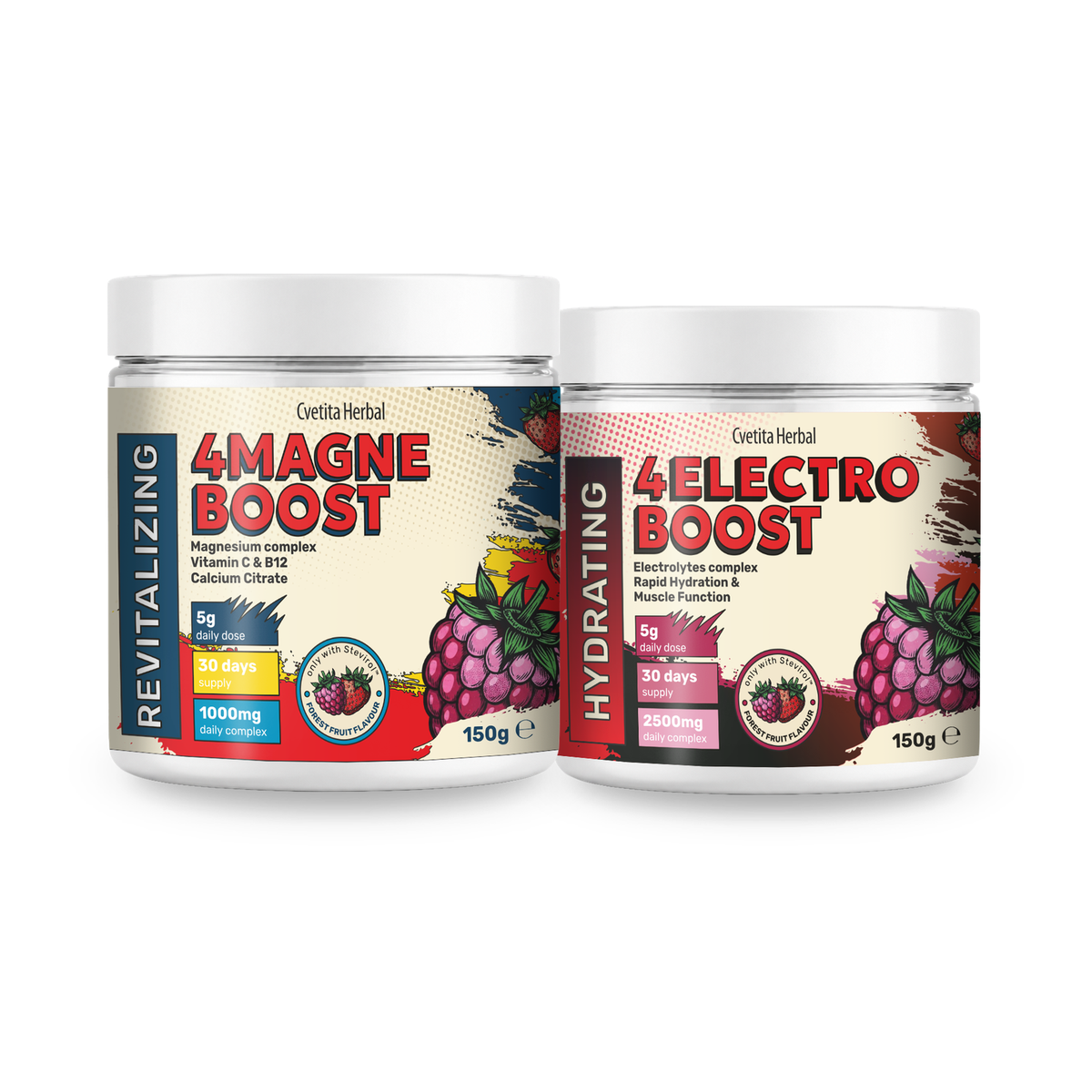 КОМБО ПАКЕТ: 4MAGNE BOOST + 4ELECTRO BOOST — Спортен комплект (2 x 150 г)