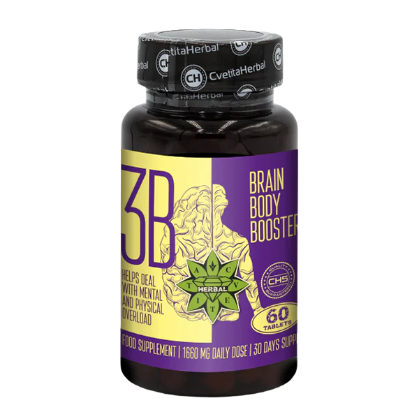 Таурин и Сибирски Женшен - Brain Body Booster (60 таблетки х 1660 mg)