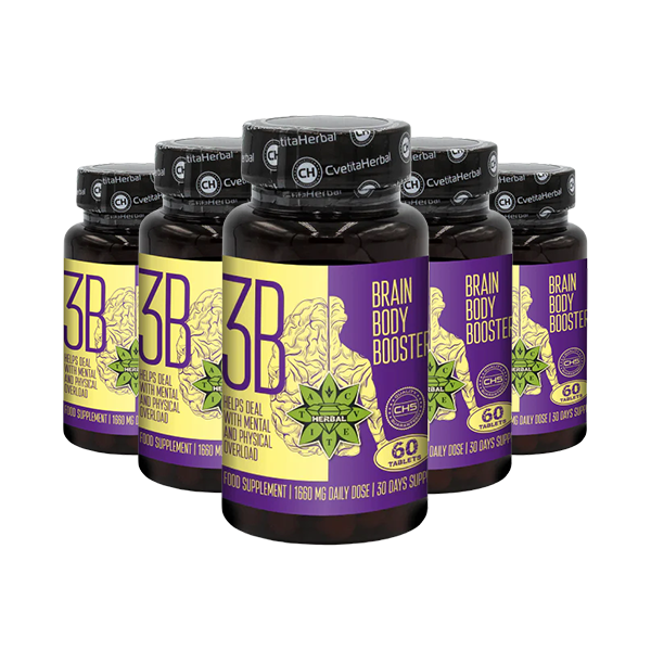 Таурин и Сибирски Женшен - Brain Body Booster (60 таблетки х 1660 mg)