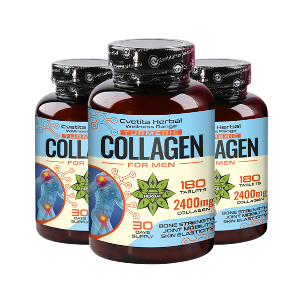 Kолаген с Куркума - Collagen Turmeric (180 таблетки х 2400 mg)