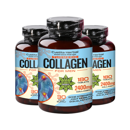 Kолаген с Куркума - Collagen Turmeric (180 таблетки х 2400 mg)