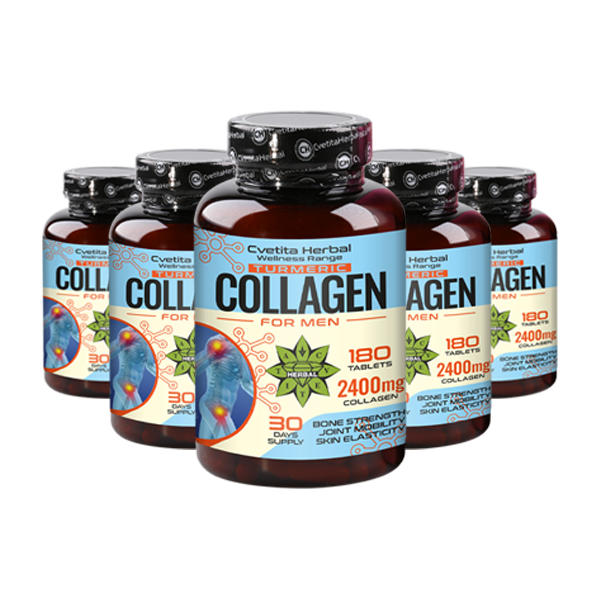 Kолаген с Куркума - Collagen Turmeric (180 таблетки х 2400 mg)