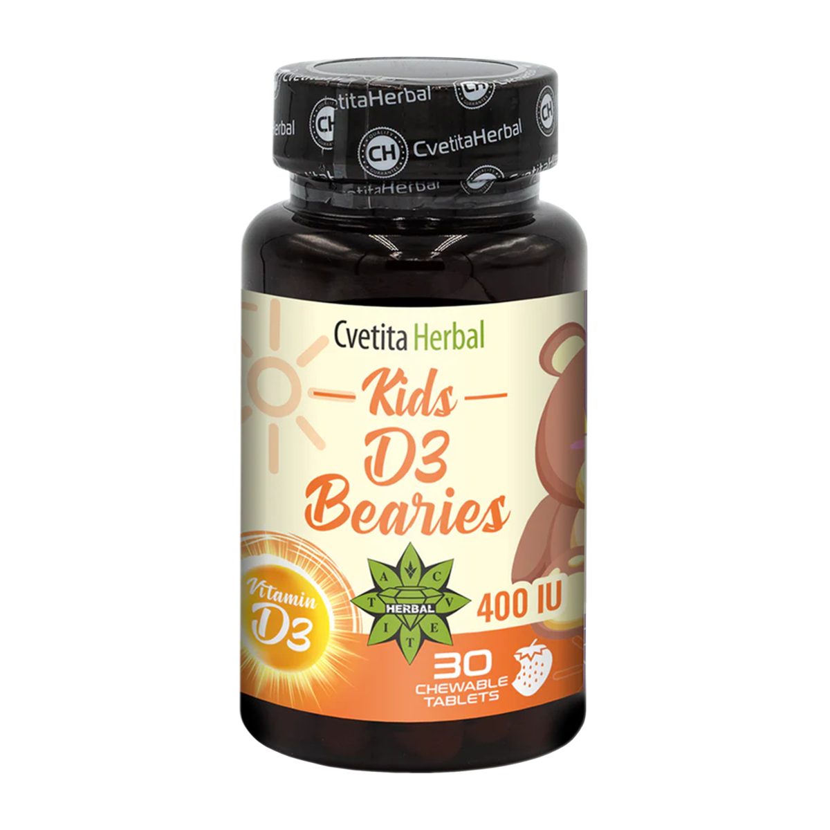Витамини D3 за Деца - Kids D3 Bearies (30 таблетки x 600 IU)
