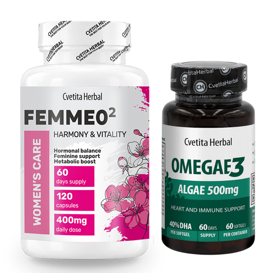 КОМБО ПАКЕТ ЗА ЖЕНИ: FEMME O2 + Omegae 3