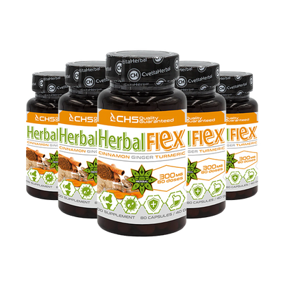 Куркума, Джинджифил, Цейлонска Канела - Хербал Флекс (80 капсули х 300mg) - Herbal Flex