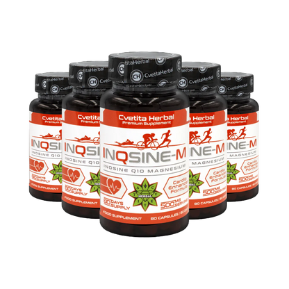 Инозин, Коензим Q10, Магнезий - Вегетариански (80 капсули х 500 mg)