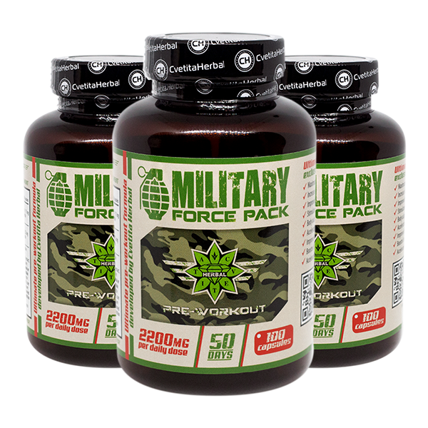 Билки и Аминокиселини - Military Force Pack (100 капс. х 1100 mg)