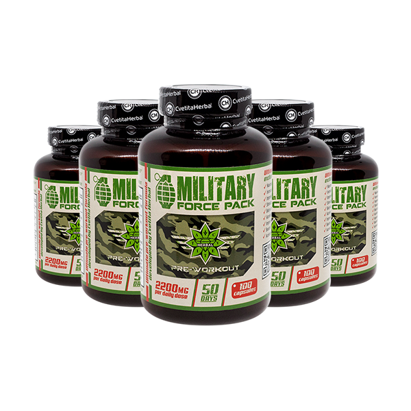 Билки и Аминокиселини - Military Force Pack (100 капс. х 1100 mg)