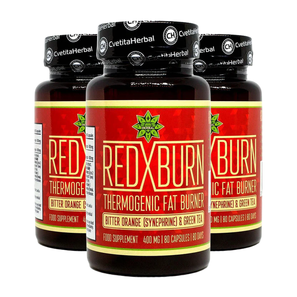 Екстракт Горчив Портокал и Зелен Чай – Red X Burn (80 капс. х 400 mg)