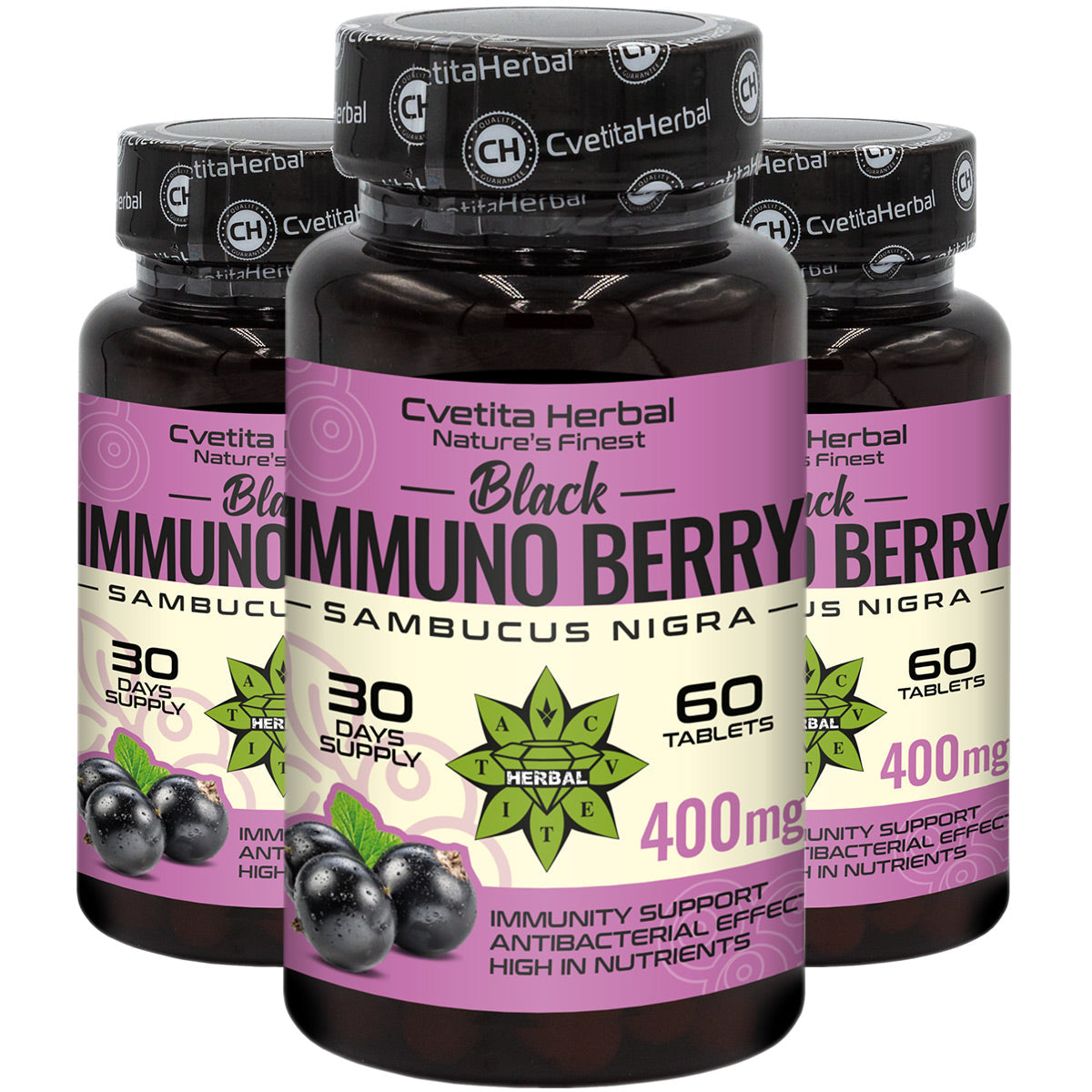 Черен Бъз Екстракт - Black Immuno Berry (60 таблетки)