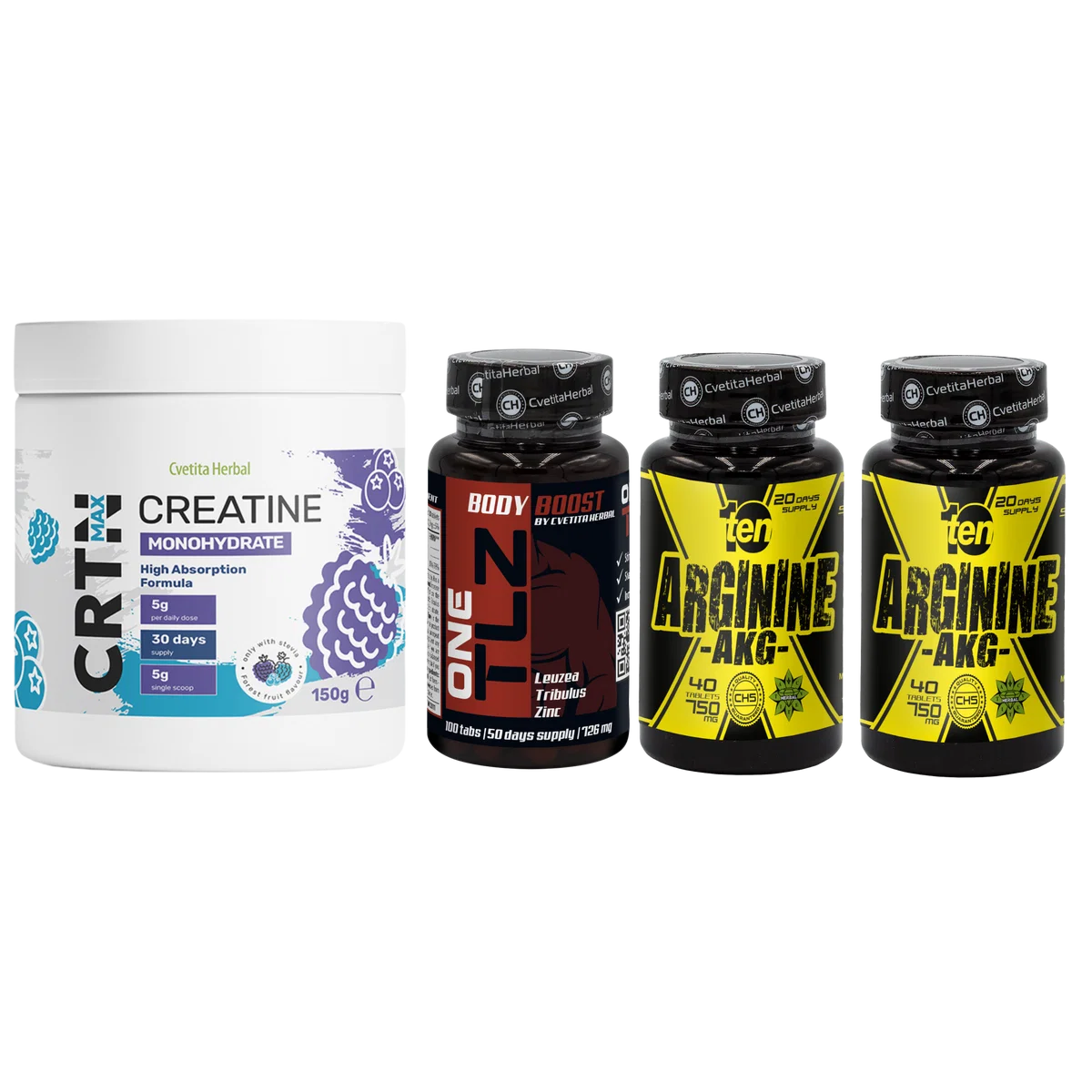 КОМБО ПАКЕТ: TLZ + ARGININE + CRTN MAX