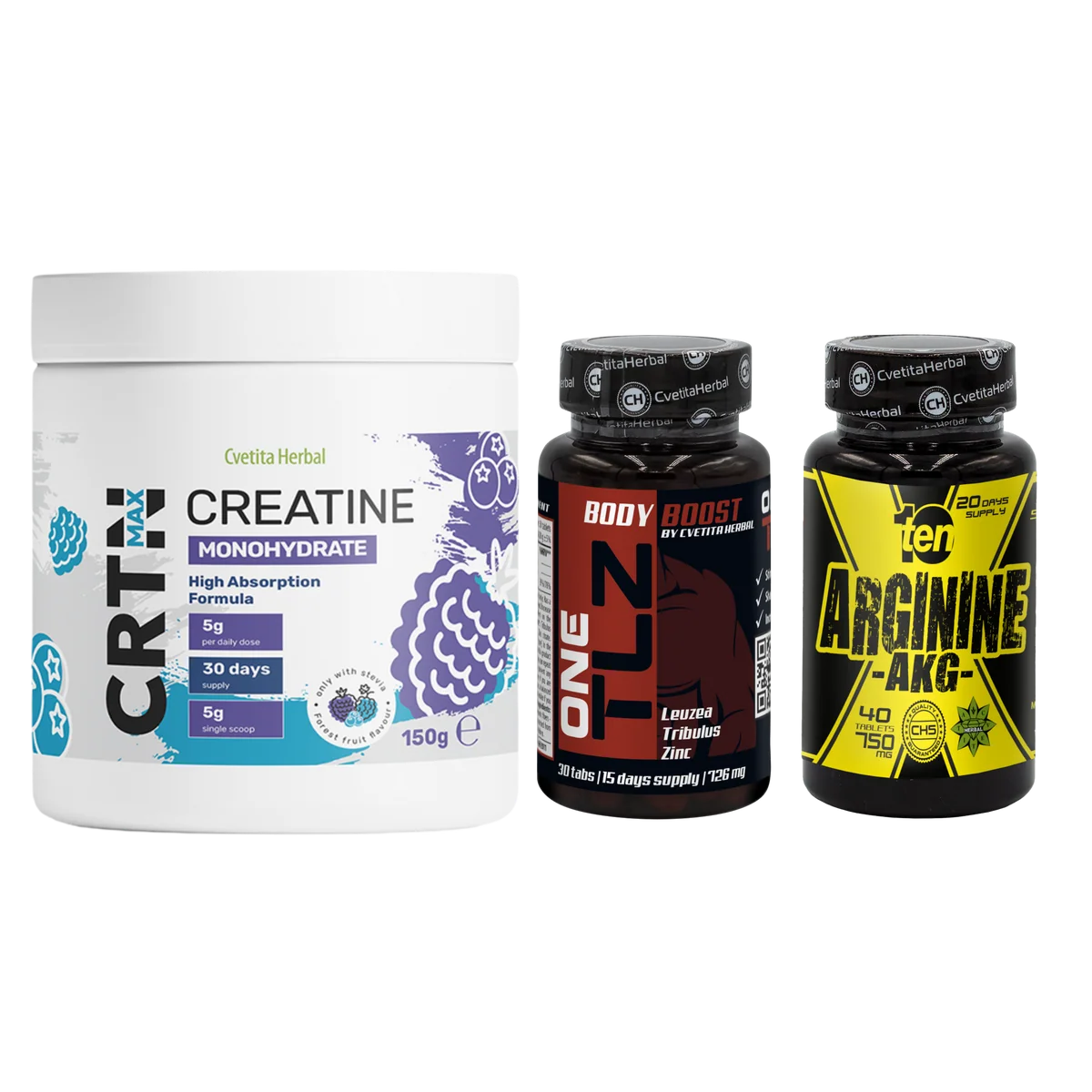 КОМБО ПАКЕТ: TLZ + ARGININE + CRTN MAX