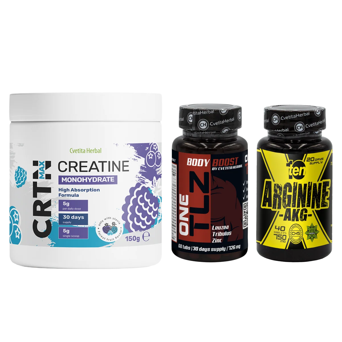 КОМБО ПАКЕТ: TLZ + ARGININE + CRTN MAX