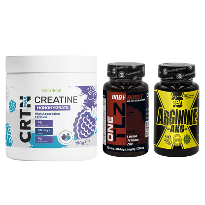 КОМБО ПАКЕТ: TLZ + ARGININE + CRTN MAX